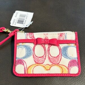 Kate Spade Kids Card Holder with Pink and Cream Design